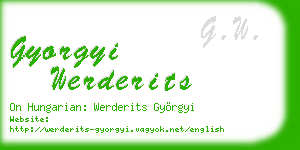 gyorgyi werderits business card